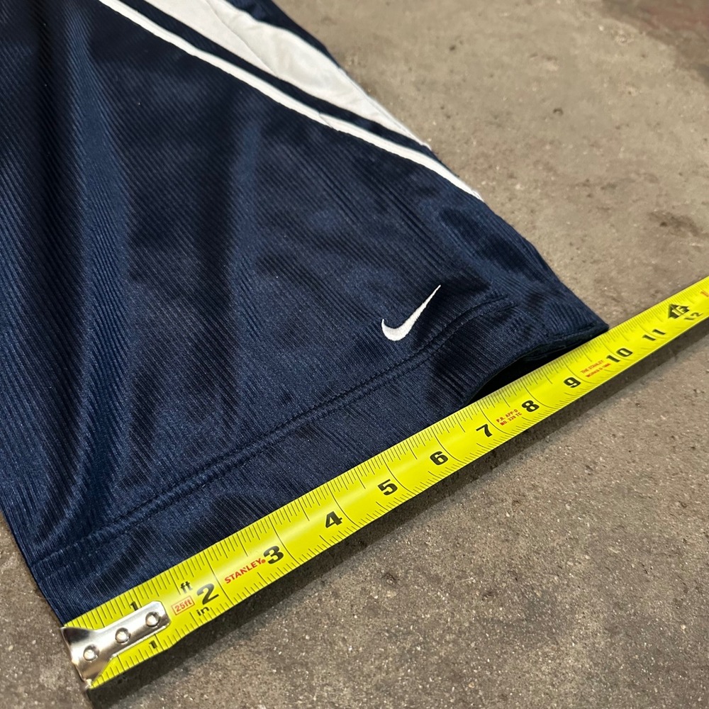 Nike Tear Away Pants Mens M Navy Blue White Basketball Snap Warm Up Vintage Y2K - Picture 8 of 9